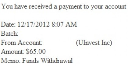 Bukti Pembayaran Uinvest Tidak Scam