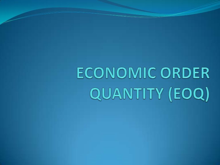 rumus eoq economic order quantity